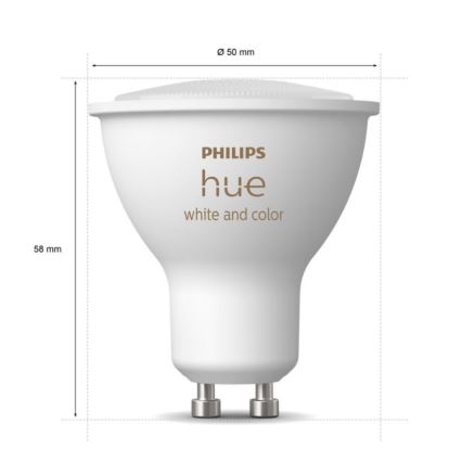 Kit de base Philips Hue WHITE AND COLOR AMBIANCE 3xGU10/5,7W/230V 2000-6500K + dispositif d'interconnexion
