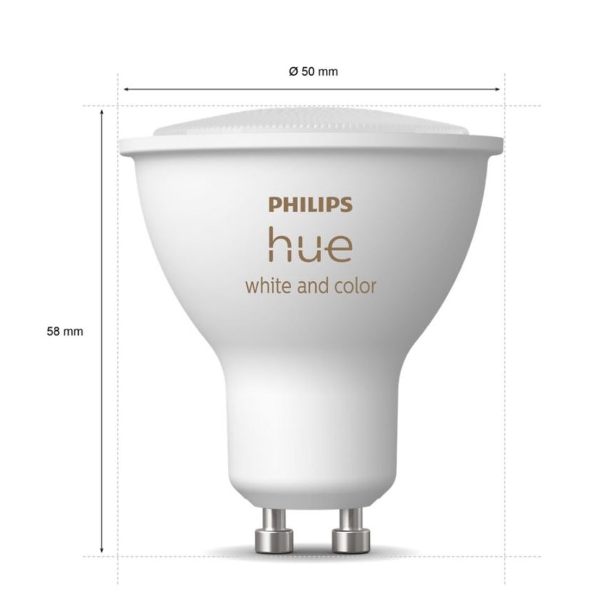 Kit de base Philips Hue WHITE AND COLOR AMBIANCE 3xGU10/5,7W/230V 2000-6500K + dispositif d'interconnexion