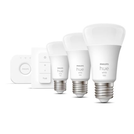 Kit de base Philips Hue WHITE 3xE27/9,5W 2700K + dispositif d