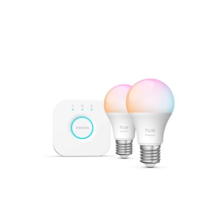 Kit de démarrage Philips Hue White And Color Ambiance Essential 2xE27/8W/230V 2200-6500K + Hue Bridge