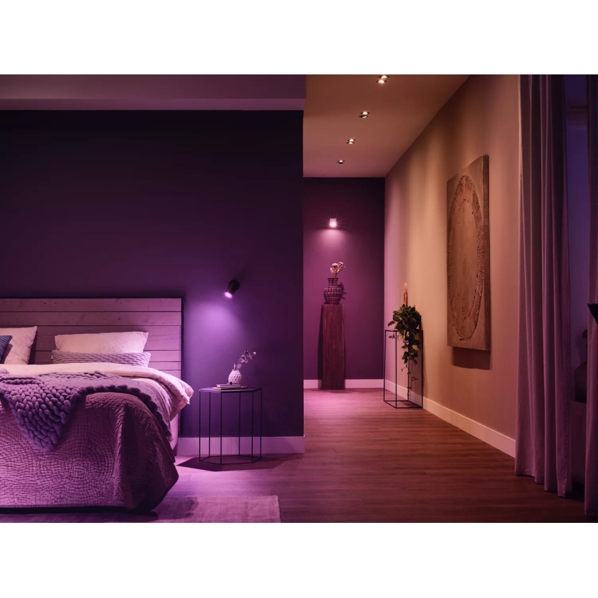 Kit de démarrage Philips Hue WHITE AND COLOR AMBIANCE 3xGU10/4,2W/230V 2000-6500K + pont Hue et variateur sans fil