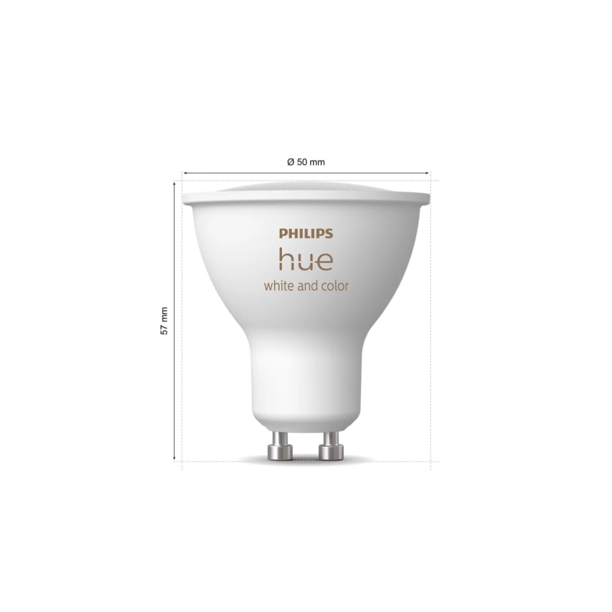 Kit de démarrage Philips Hue WHITE AND COLOR AMBIANCE 3xGU10/4,2W/230V 2000-6500K + pont Hue et variateur sans fil