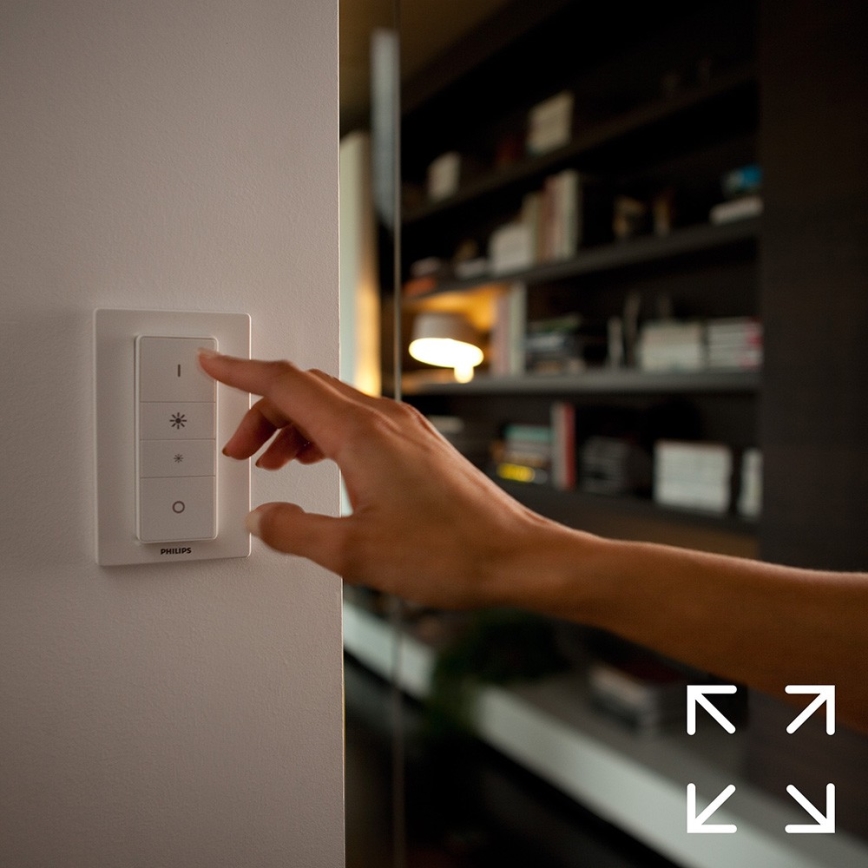 Kit de démarrage Philips Hue WHITE AMBIANCE 2xE27/8W/230V + pont Hue et télécommande variateur