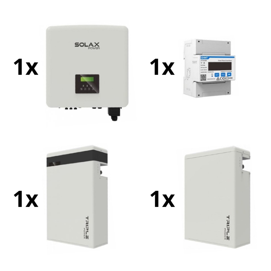 Kit solaire : 10kW SOLAX convertisseur 3p + 11,6 kWh TRIPLE Power pile V2 + compteur électrique 3p