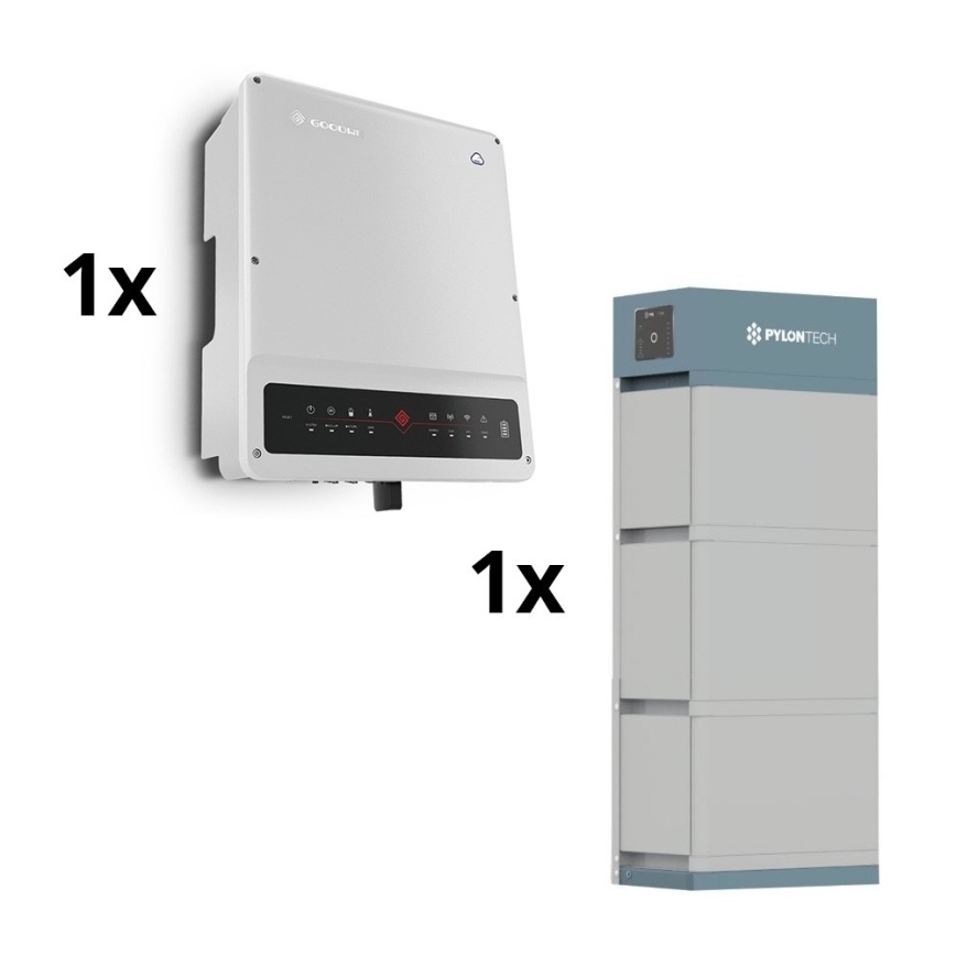 Kit solaire GOODWE-10kW GOODWE convertisseur hybride 3p+batterie 10,65 kWh PYLONTECH H2