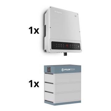 Kit solaire GOODWE -8kW GOODWE convertisseur hybride 3f +10,65kWh batterie PYLONTECH