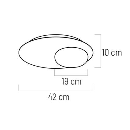 Plafonnier PETIT LED/12W/230V noir