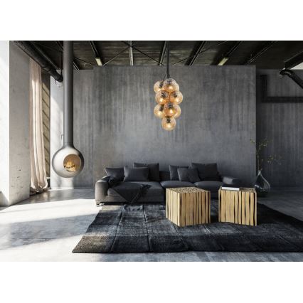 Suspension filaire GRAPES 10xE27/7W/230V bronze/doré