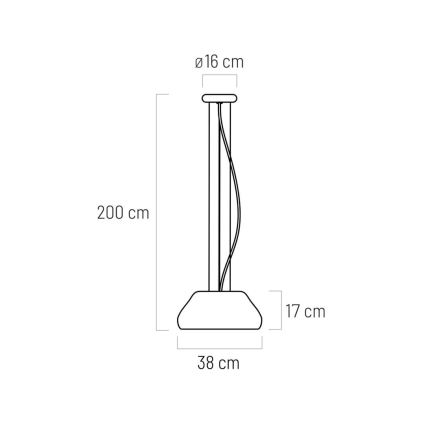 Suspension filaire PADDY LED/24W/230V blanc