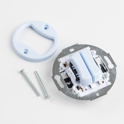 Kliklap - Bouton double rétro avec cadre bleu