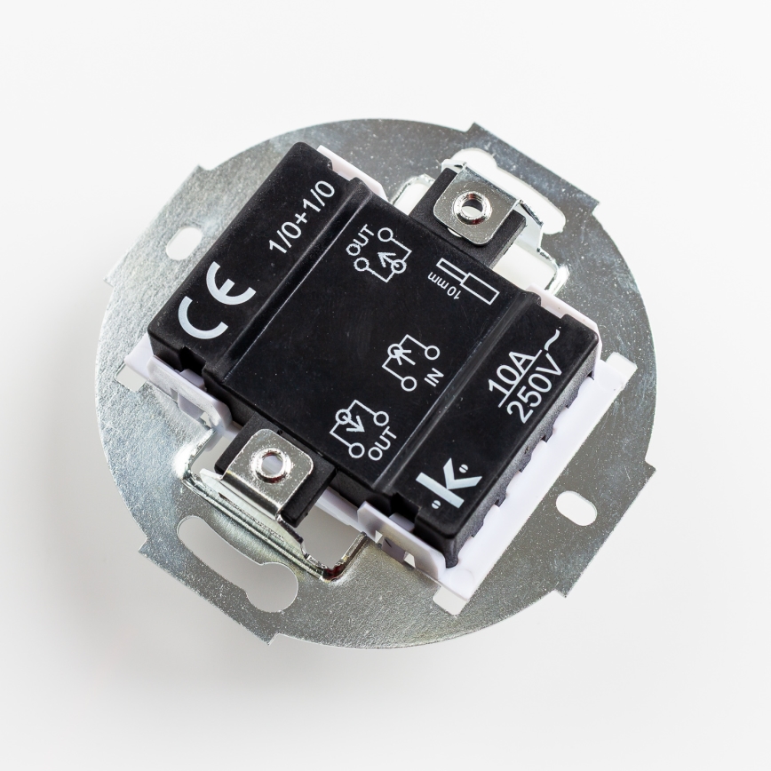 Kliklap - Bouton double rétro encadré, vert