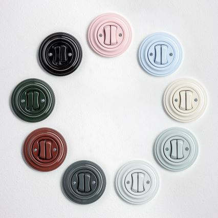 Kliklap - Bouton double rétro encadré, vert