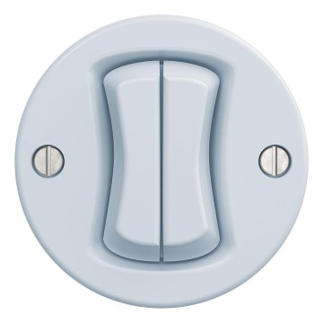 Kliklap - Bouton double rétro sans cadre bleu