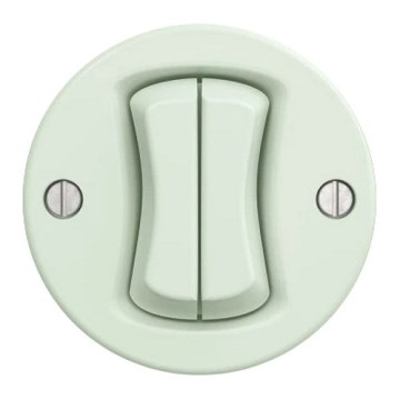 Kliklap - Bouton double rétro sans cadre, vert menthe
