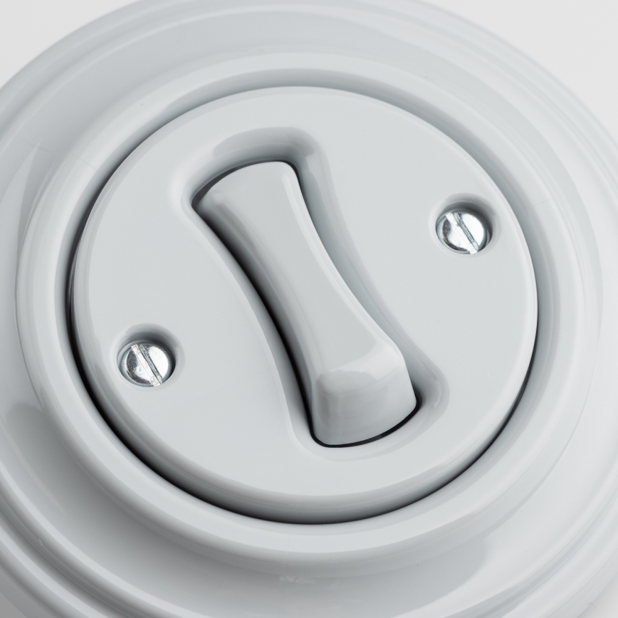 Kliklap - Bouton rétro avec cadre gris