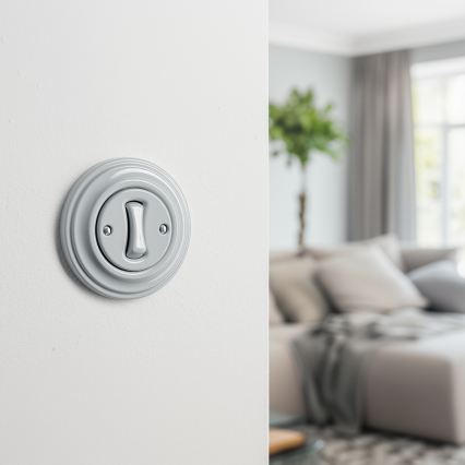 Kliklap - Bouton rétro avec cadre gris