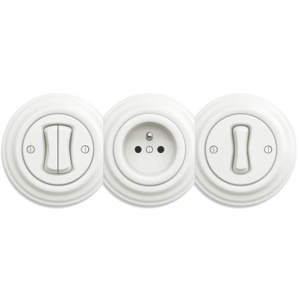 Kliklap - Cadre vintage simple blanc