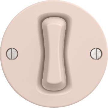 Kliklap - Interrupteur à bouton-poussoir rétro sans cadre, vieux rose
