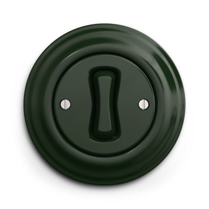 Kliklap - Interrupteur à bouton-poussoir vintage vert