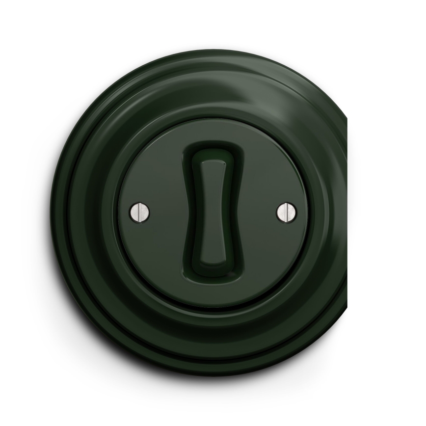 Kliklap - Interrupteur à bouton-poussoir vintage vert