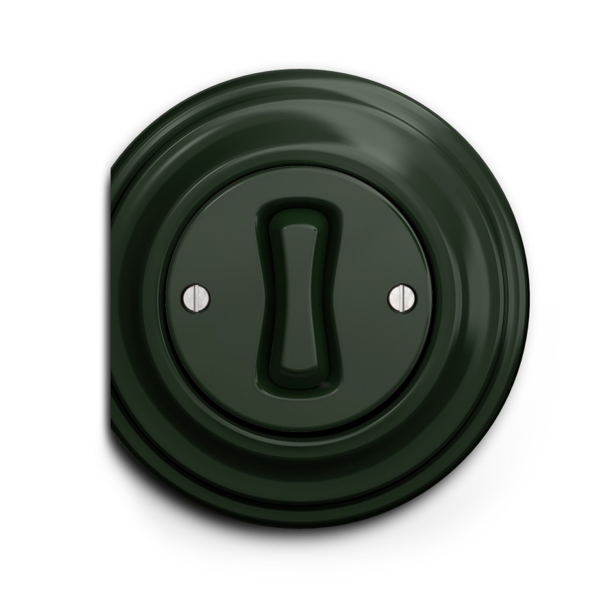 Kliklap - Interrupteur à bouton-poussoir vintage vert
