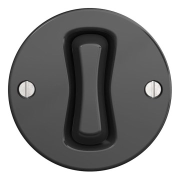 Kliklap - Interrupteur à bouton rétro sans cadre anthracite