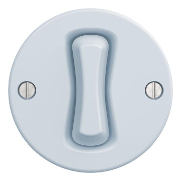 Kliklap - Interrupteur à bouton rétro sans cadre bleu