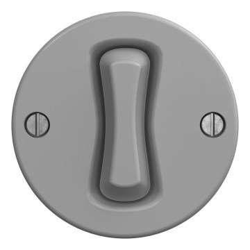 Kliklap - Interrupteur à bouton rétro sans cadre gris