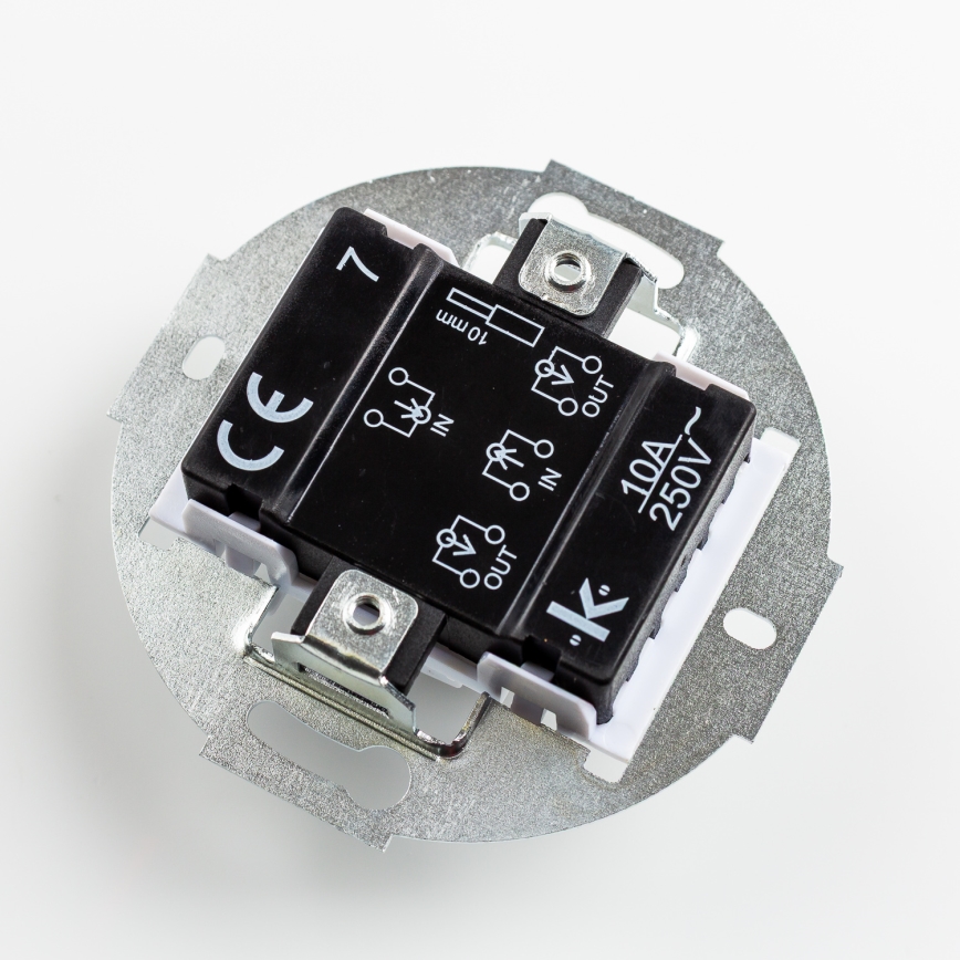 Kliklap - Interrupteur croisé rétro sans cadre n° 7 céramique blanche