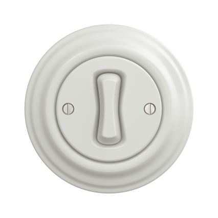 Kliklap - Interrupteur croisé vintage n° 7 blanc