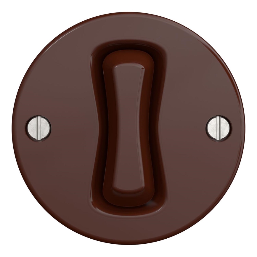 Kliklap - Interrupteur croisé vintage n° 7 marron