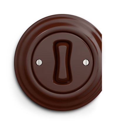 Kliklap - Interrupteur croisé vintage n° 7 marron