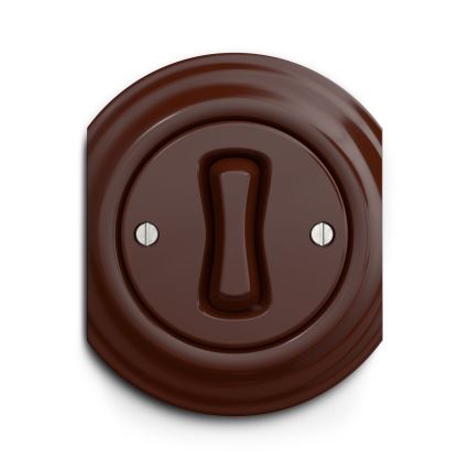 Kliklap - Interrupteur croisé vintage n° 7 marron