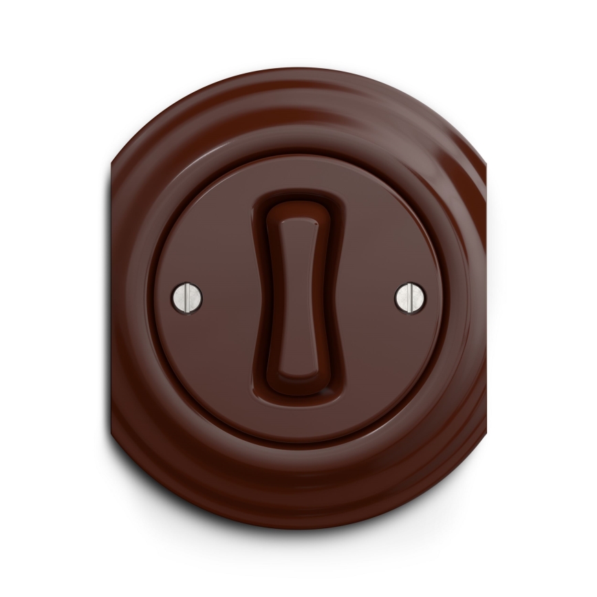 Kliklap - Interrupteur croisé vintage n° 7 marron