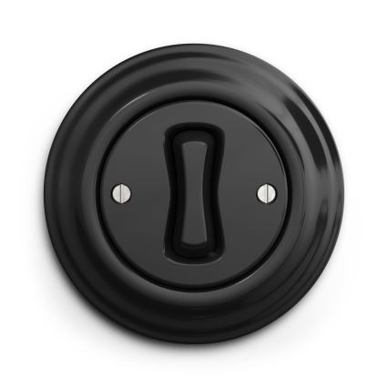 Kliklap - Interrupteur croisé vintage n° 7 noir