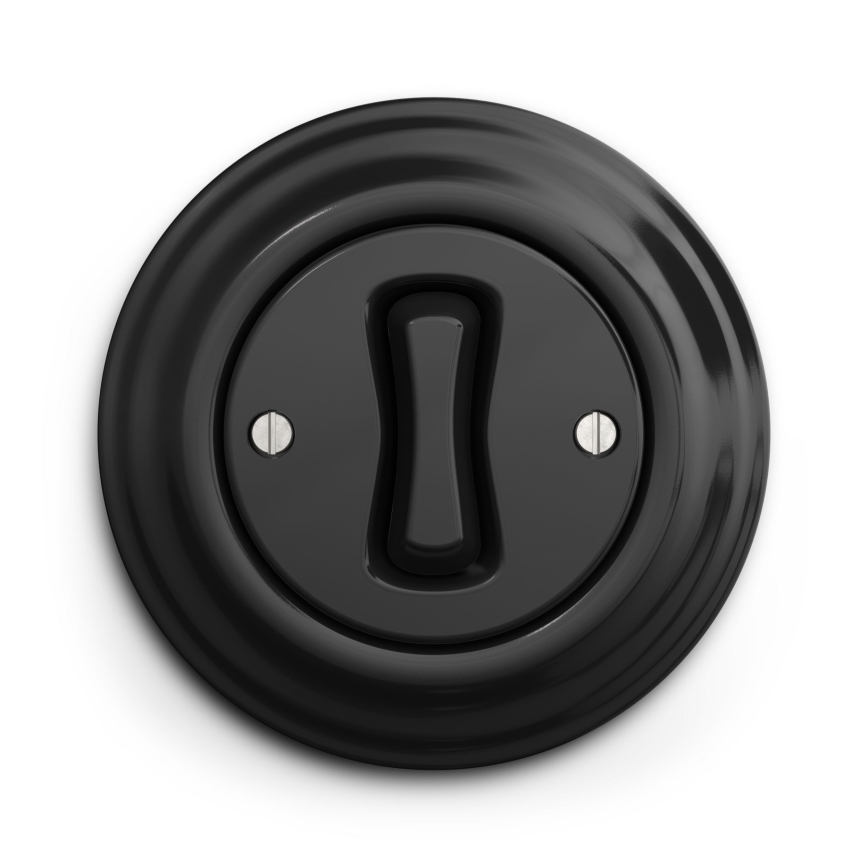 Kliklap - Interrupteur croisé vintage n° 7 noir