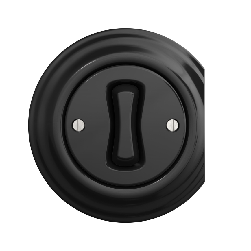 Kliklap - Interrupteur croisé vintage n° 7 noir