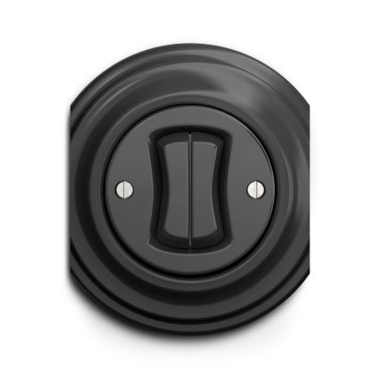 Kliklap - Interrupteur d'escalier double vintage n° 6+6 anthracite