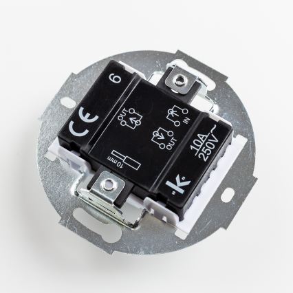 Kliklap - Interrupteur d'escalier rétro avec cadre n° 6, anthracite