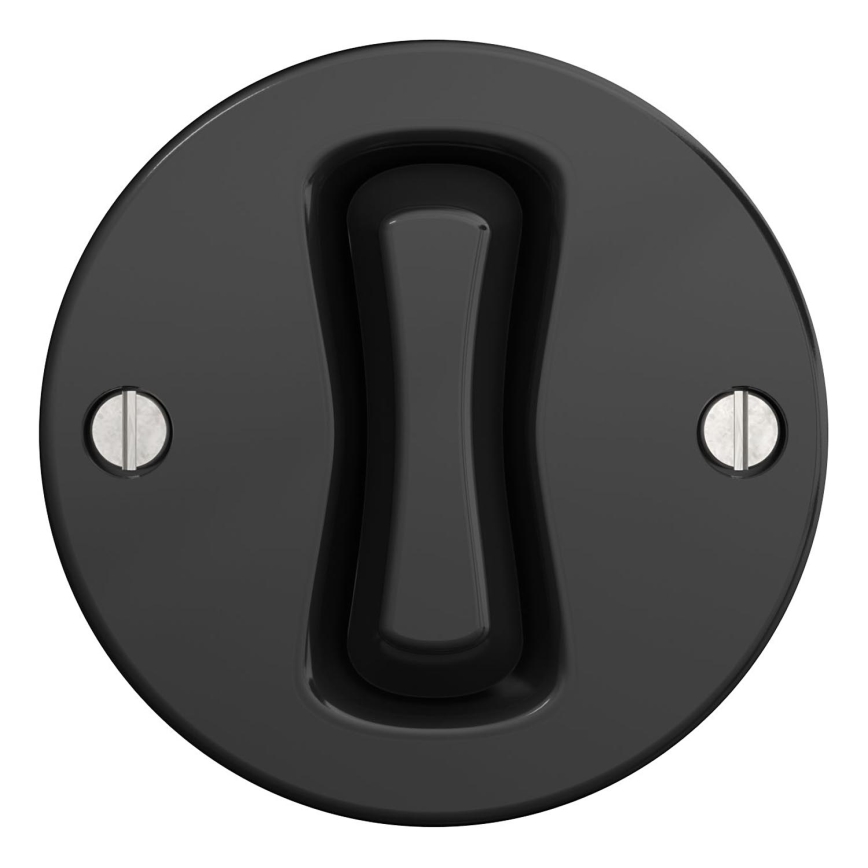 Kliklap - Interrupteur d'escalier vintage n° 6 noir