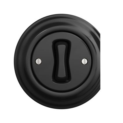 Kliklap - Interrupteur d'escalier vintage n° 6 noir