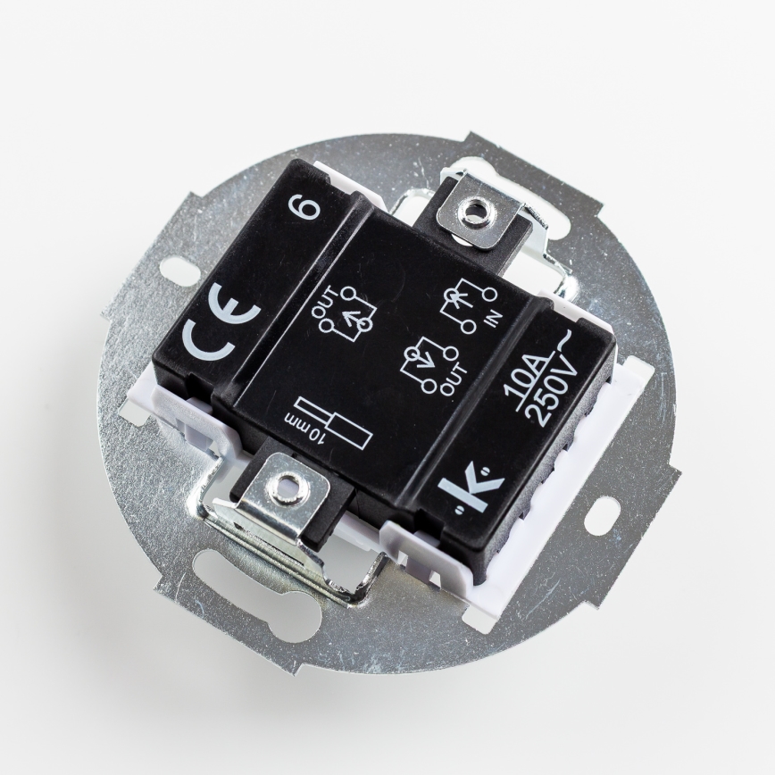 Kliklap - Interrupteur d'escalier vintage sans cadre n° 6 noir