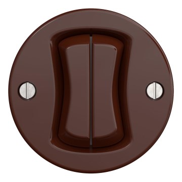 Kliklap - Interrupteur double à bouton rétro sans cadre marron