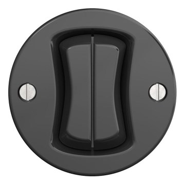 Kliklap - Interrupteur double rétro sans cadre anthracite