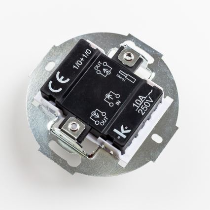 Kliklap - Interrupteur double rétro sans cadre beige