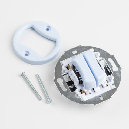 Kliklap - Interrupteur multiple rétro avec cadre n° 5, bleu