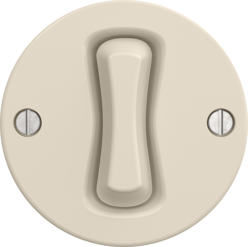 Kliklap - Interrupteur-poussoir rétro sans cadre, beige