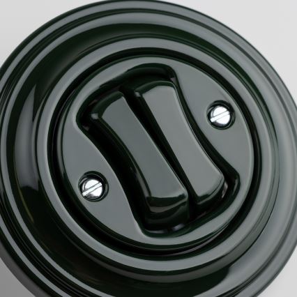 Kliklap - Interrupteur rétro en série avec cadre n°5, vert