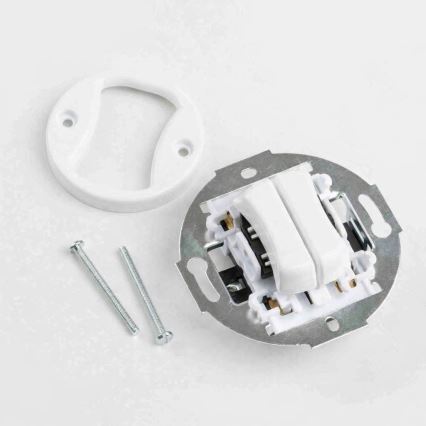 Kliklap - Interrupteur rétro sans cadre n° 5 blanc neige