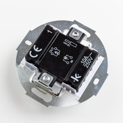 Kliklap - Interrupteur unipolaire rétro n° 1 et prise 230 V avec cadre anthracite